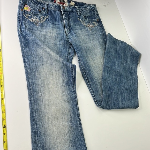 Parasuco Denim Legend Bedazzled Mid-rise Straight Leg size 30 - Picture 7 of 13